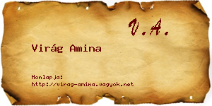 Virág Amina névjegykártya